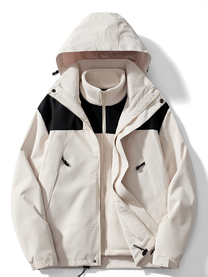 3-w-1 fleece kurtka zimowa z kapturem dla kobiet