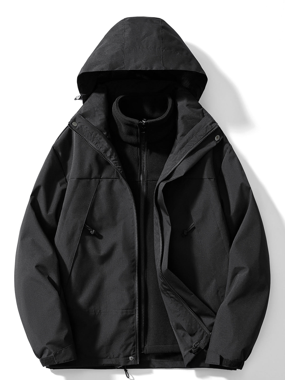3-w-1 fleece kurtka zimowa z kapturem dla kobiet