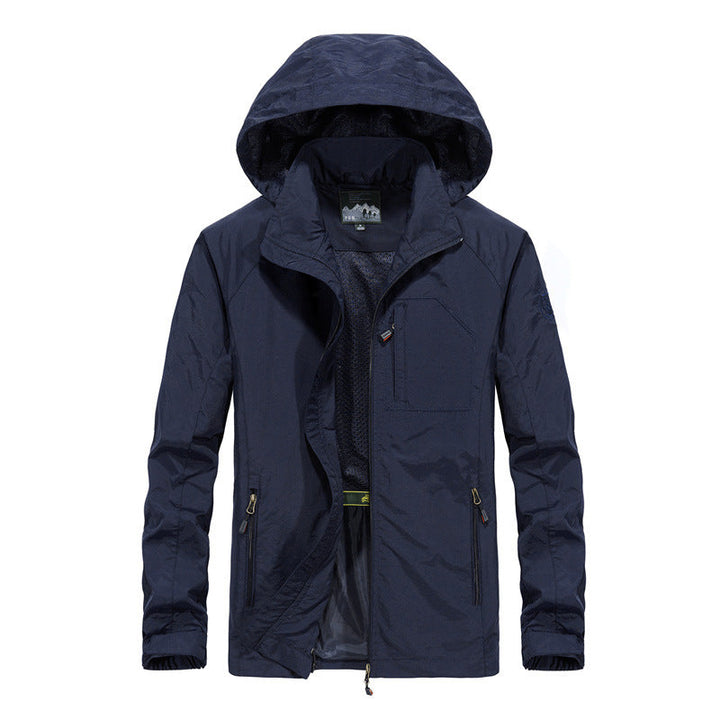 Męska Ultralekka Wwd i Water Repellent kurtka outdoorowa z Stowable kapturem i oddychająca Mesh Lwwg