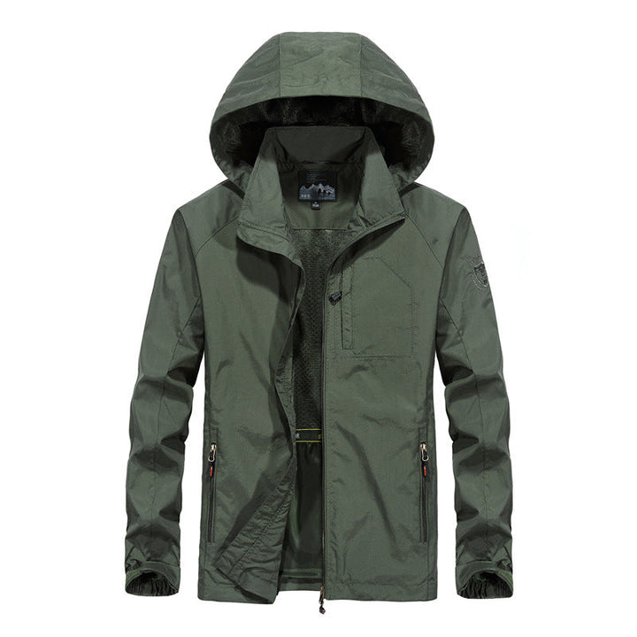 Męska Ultralekka Wwd i Water Repellent kurtka outdoorowa z Stowable kapturem i oddychająca Mesh Lwwg