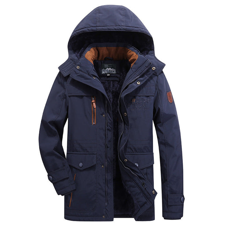 Męska ocieplana field parka z teddy lwwg, kapturem i multifunction kieszeniami
