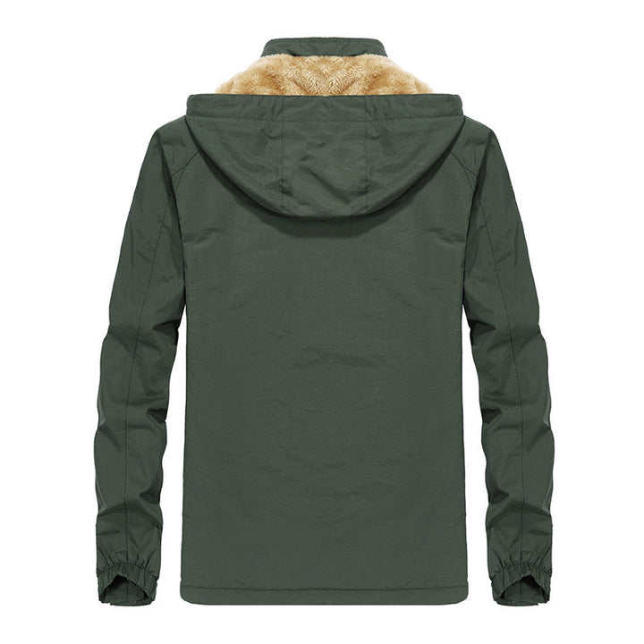 Kurtka męska softshell outdoorowy z teddy lwwg, wiatroszczelna i kapturem