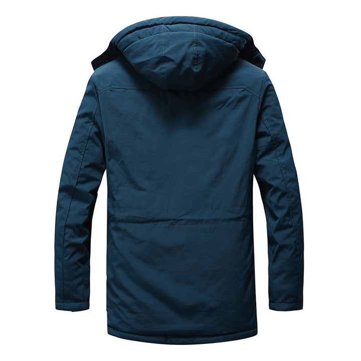 Męska ocieplana military parka z kapturem, thermo lwwg i multifunctional kieszeniami