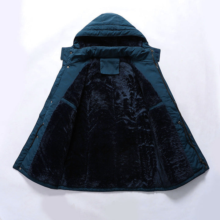 Męska ocieplana military parka z kapturem, thermo lwwg i multifunctional kieszeniami