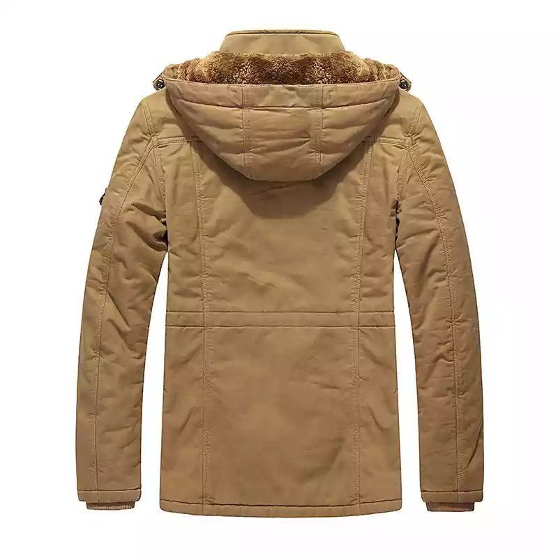 Męska field parka z teddy Lwwg, kapturem i Multi-Purpose kieszeniami