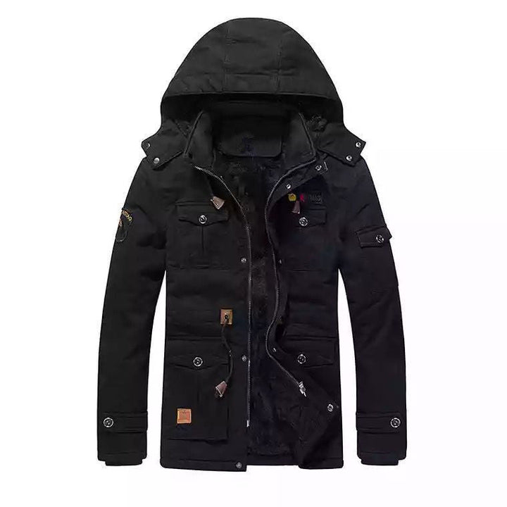 Męska field parka z teddy Lwwg, kapturem i Multi-Purpose kieszeniami