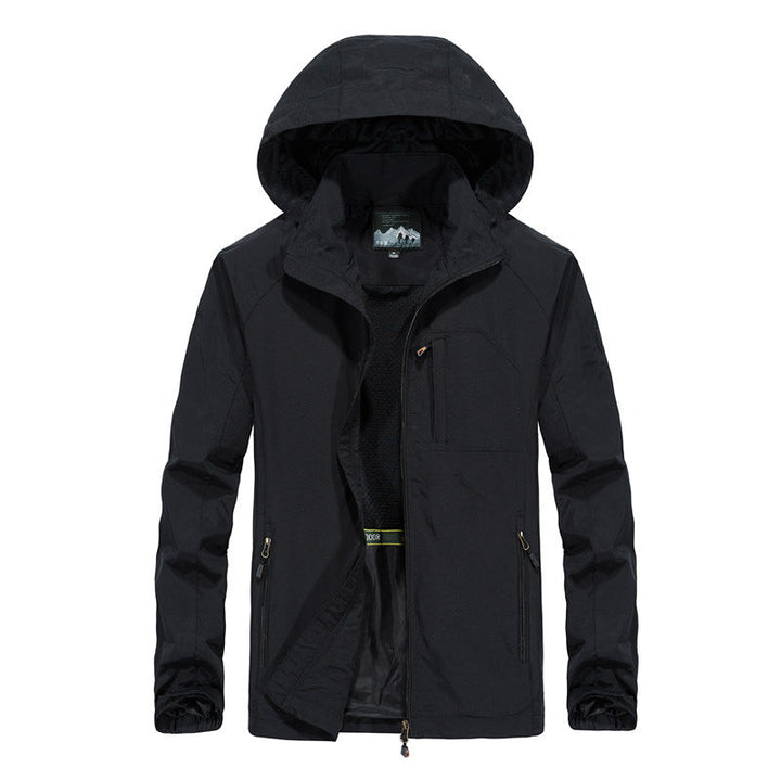 Męska Ultralekka Wwd i Water Repellent kurtka outdoorowa z Stowable kapturem i oddychająca Mesh Lwwg
