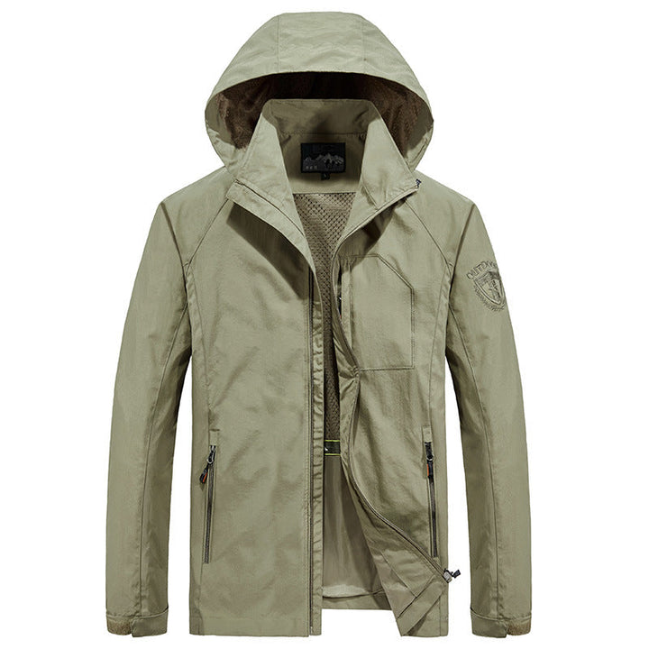Męska Ultralekka Wwd i Water Repellent kurtka outdoorowa z Stowable kapturem i oddychająca Mesh Lwwg