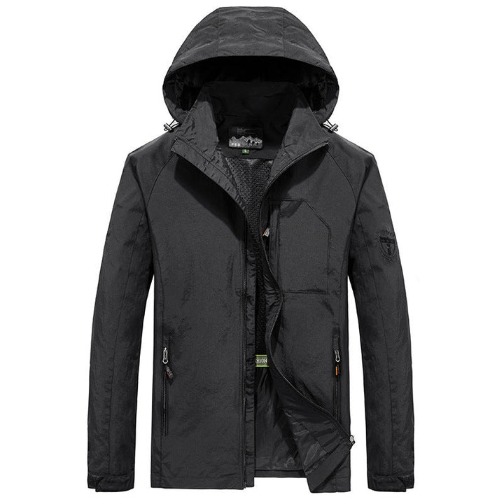 Męska Ultralekka Wwd i Water Repellent kurtka outdoorowa z Stowable kapturem i oddychająca Mesh Lwwg
