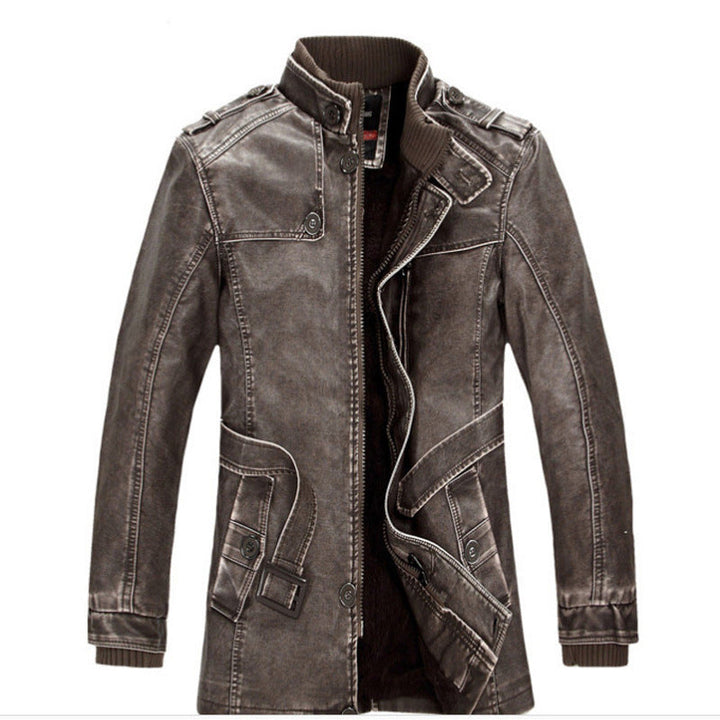 Męska termiczny denim parka z Sherpa Lwwg, wysoki kołnierzem i Multifunctional kieszeniami