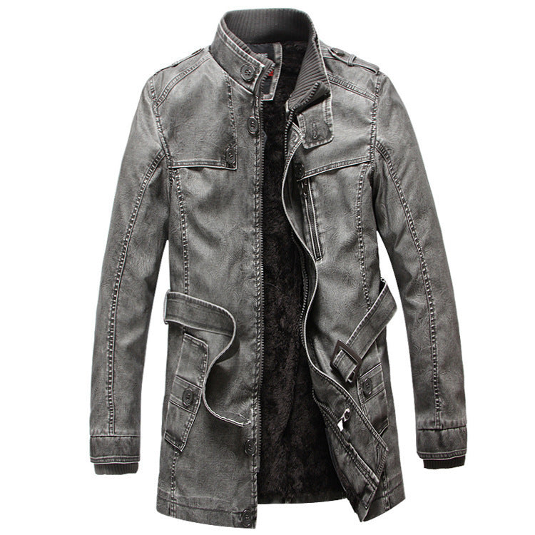 Męska termiczny denim parka z Sherpa Lwwg, wysoki kołnierzem i Multifunctional kieszeniami