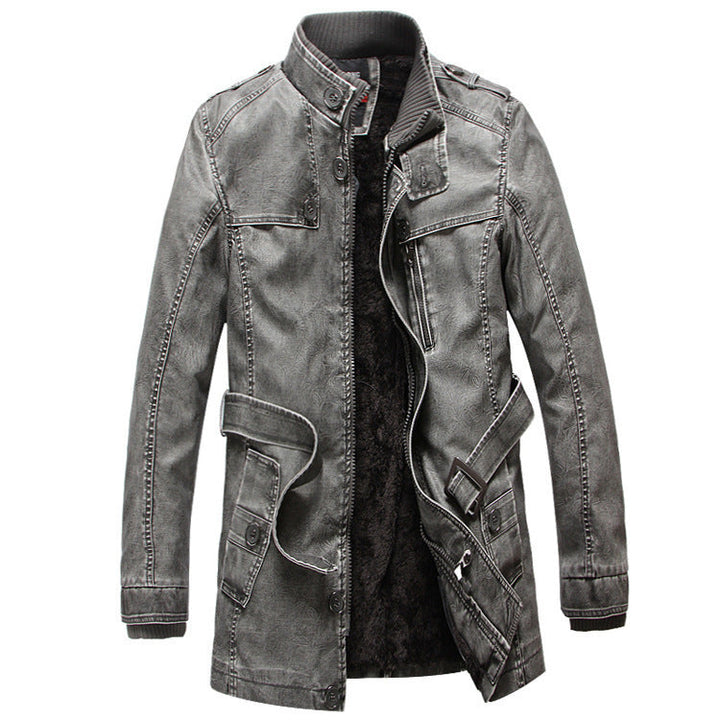 Męska termiczny denim parka z Sherpa Lwwg, wysoki kołnierzem i Multifunctional kieszeniami
