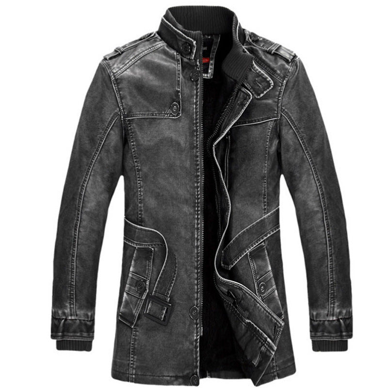 Męska termiczny denim parka z Sherpa Lwwg, wysoki kołnierzem i Multifunctional kieszeniami