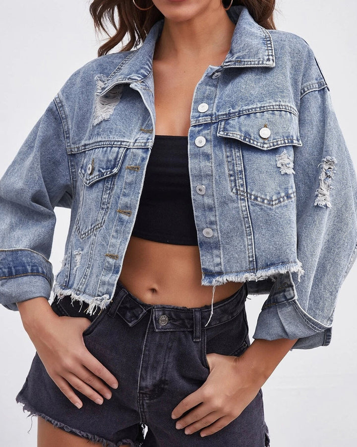 denim krótka kurtka