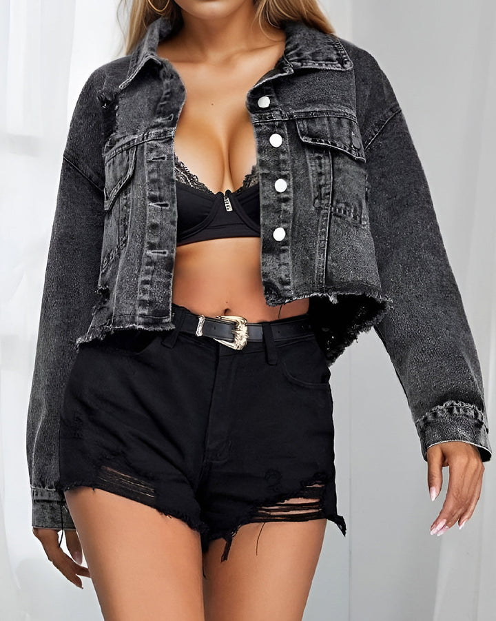 denim krótka kurtka