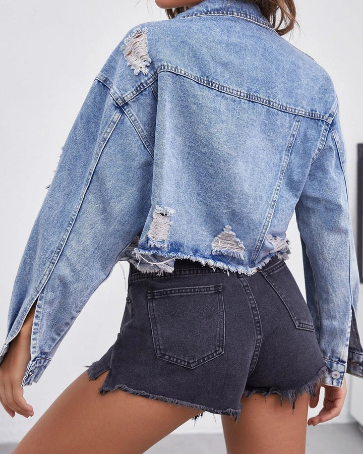 denim krótka kurtka