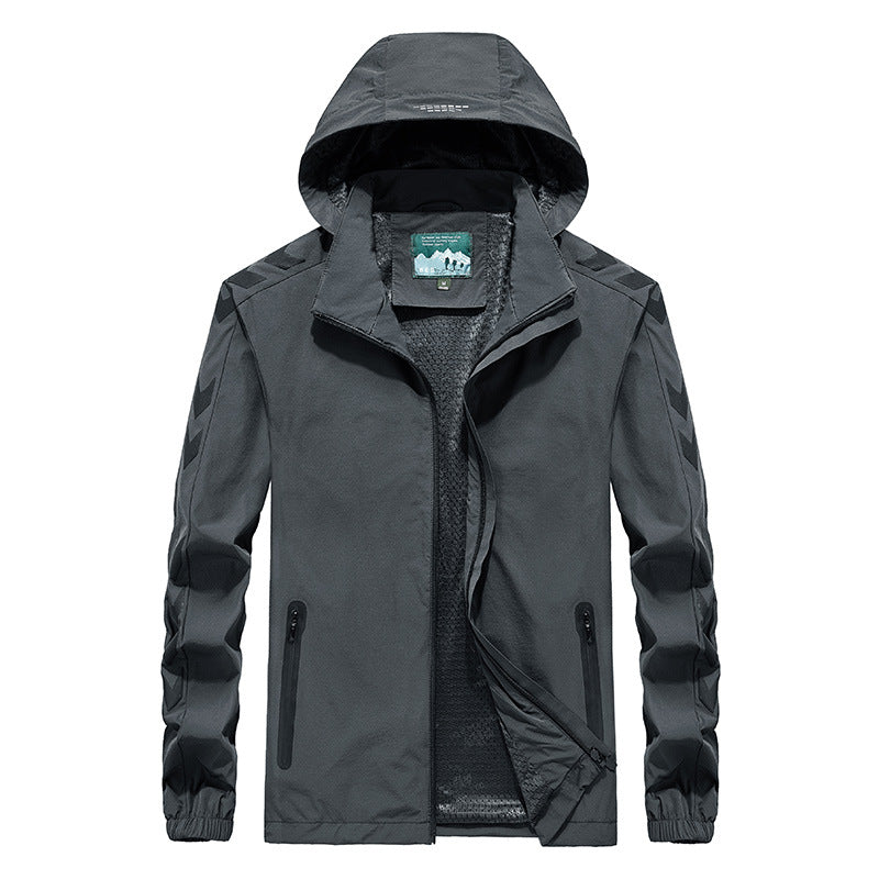 Męska Perdlamance softshell kurtka z kapturem, Sealed zamkiems i Reflective rękaw wserts
