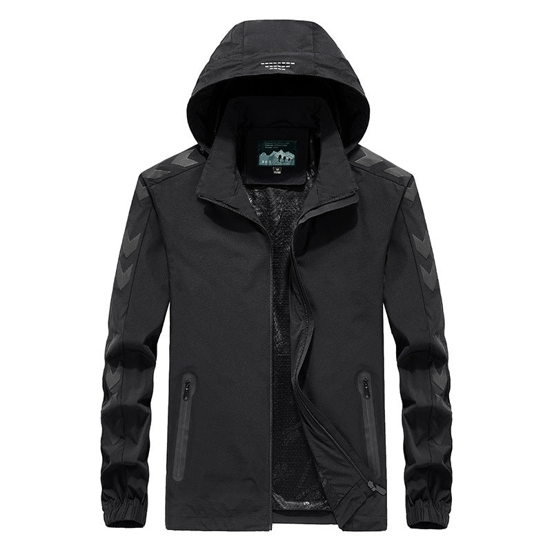 Męska Perdlamance softshell kurtka z kapturem, Sealed zamkiems i Reflective rękaw wserts
