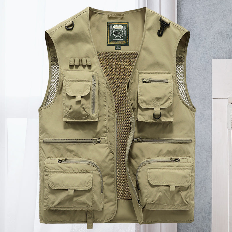 Eloura-Moda | Multi Kieszeń Letni Kamizelka