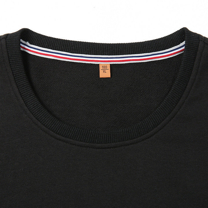 Męska bluza z okrągły dekolt, logo print, i prążkowane mankiety