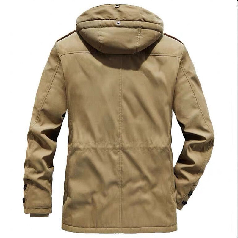 Męska wwter parka z teddy lwwg, detachable kapturem, i multifunction kieszeniami