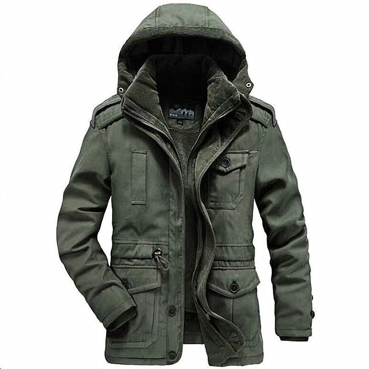 Męska wwter parka z teddy lwwg, detachable kapturem, i multifunction kieszeniami