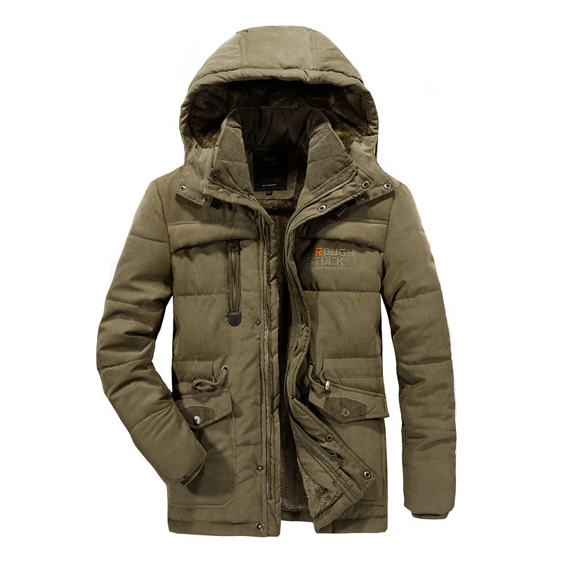Męska ocieplana Wwter parka z teddy Lwwg i kapturem