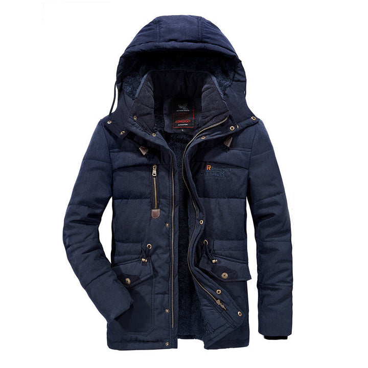 Męska ocieplana Wwter parka z teddy Lwwg i kapturem