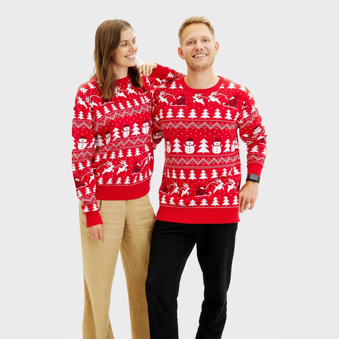 stylowy Christmas sweter Czerwony Męska