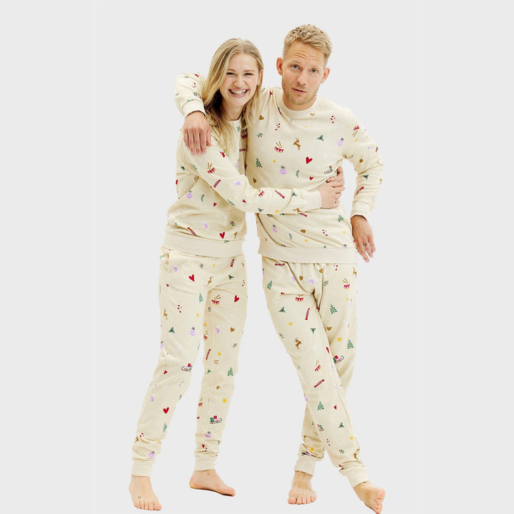 Christmas bluza set Byćżowy Męskie