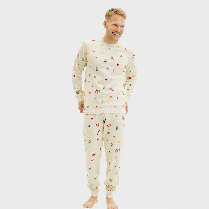 Christmas bluza set Byćżowy Męskie