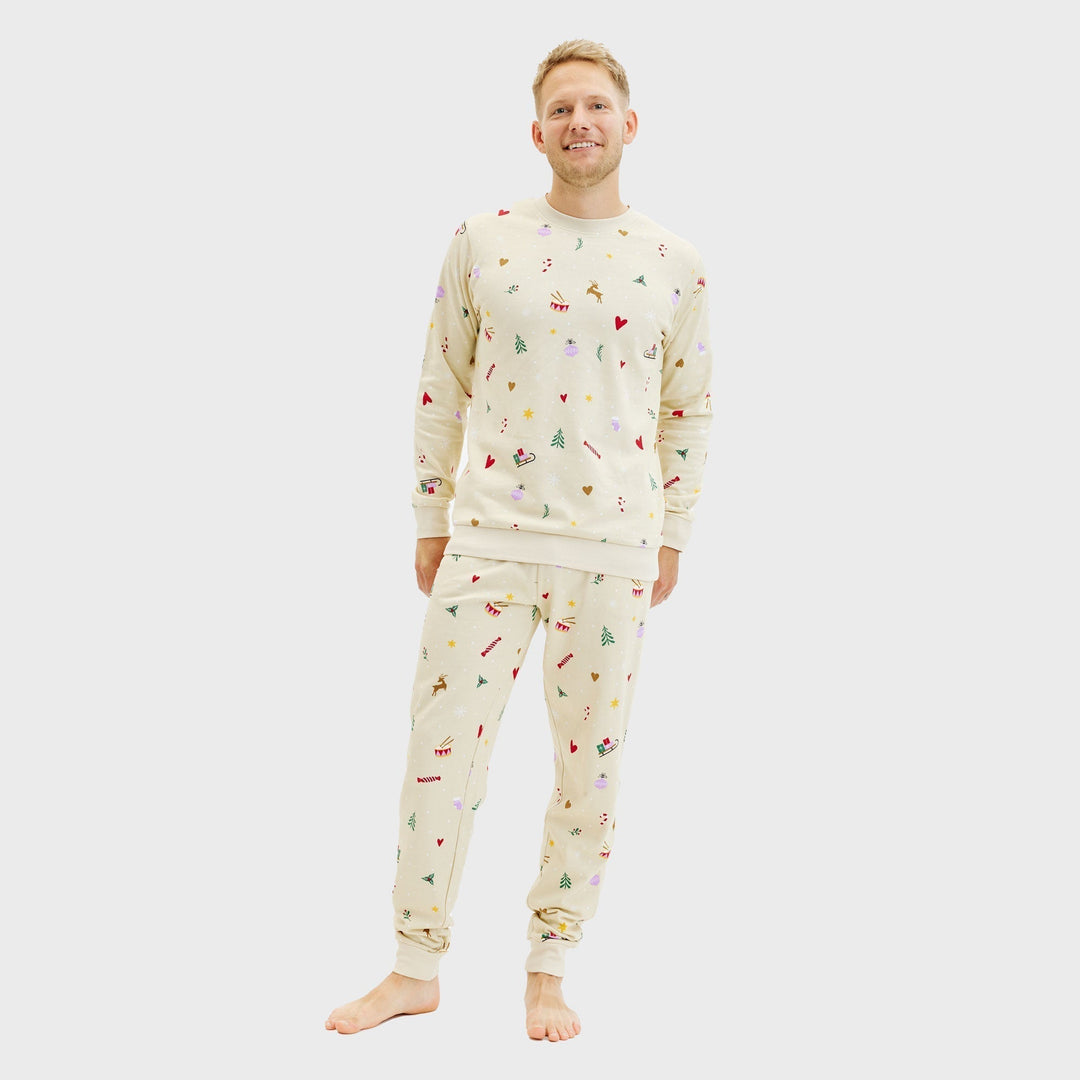 Christmas bluza set Byćżowy Męskie