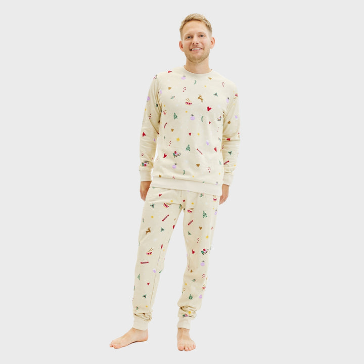 Christmas bluza set Byćżowy Męskie