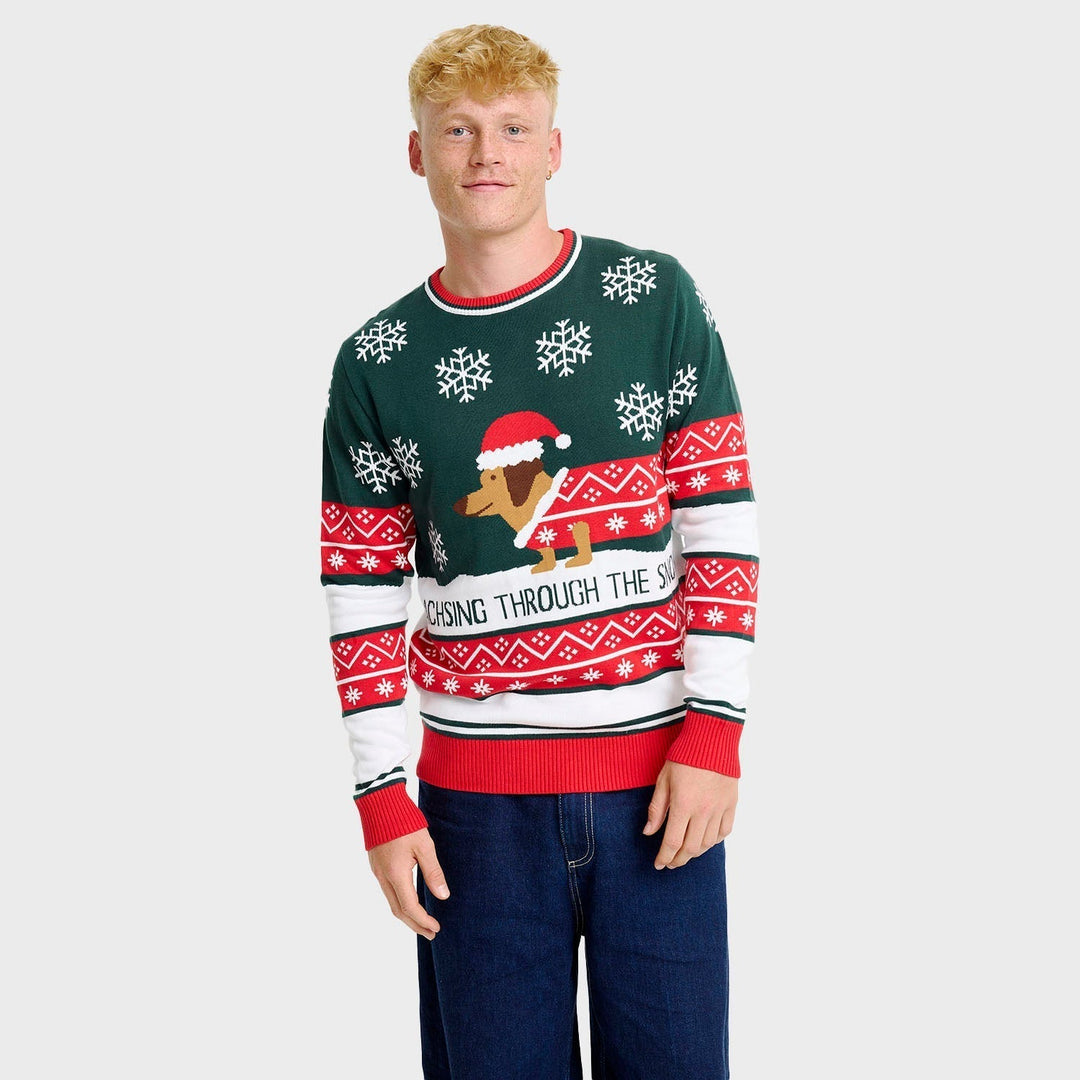 Dashing Wokół Christmas Sweter Męskie