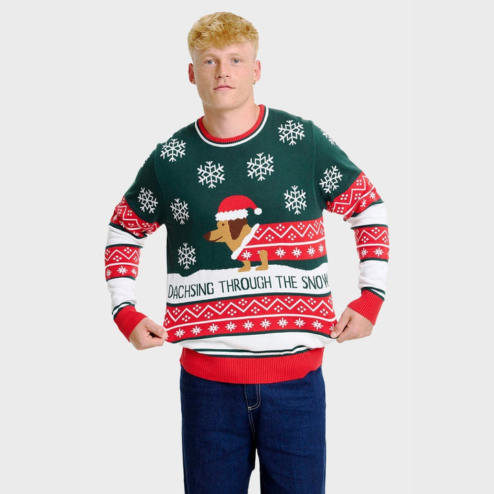 Dashing Wokół Christmas Sweter Męskie