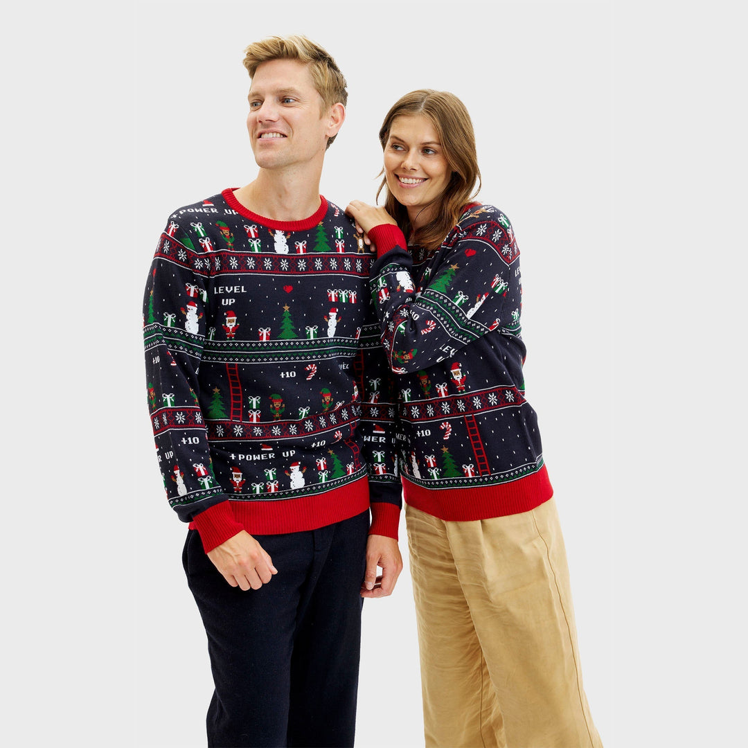 Vintage Gamer Christmas Sweter Męska