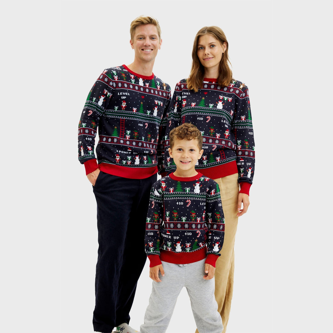 Vintage Gamer Christmas Sweter Męska