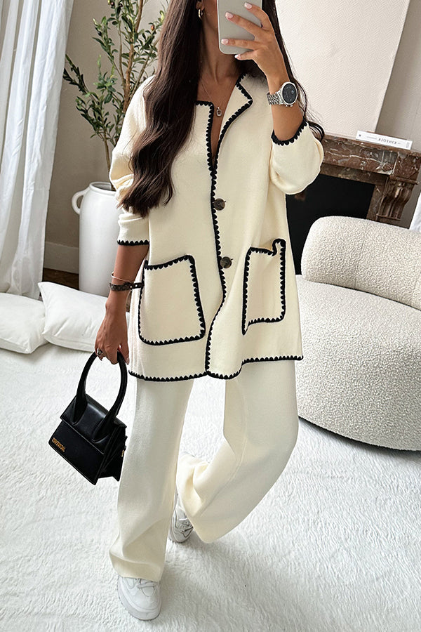 do styl Edge Decorated Bag Loose moda kurtka