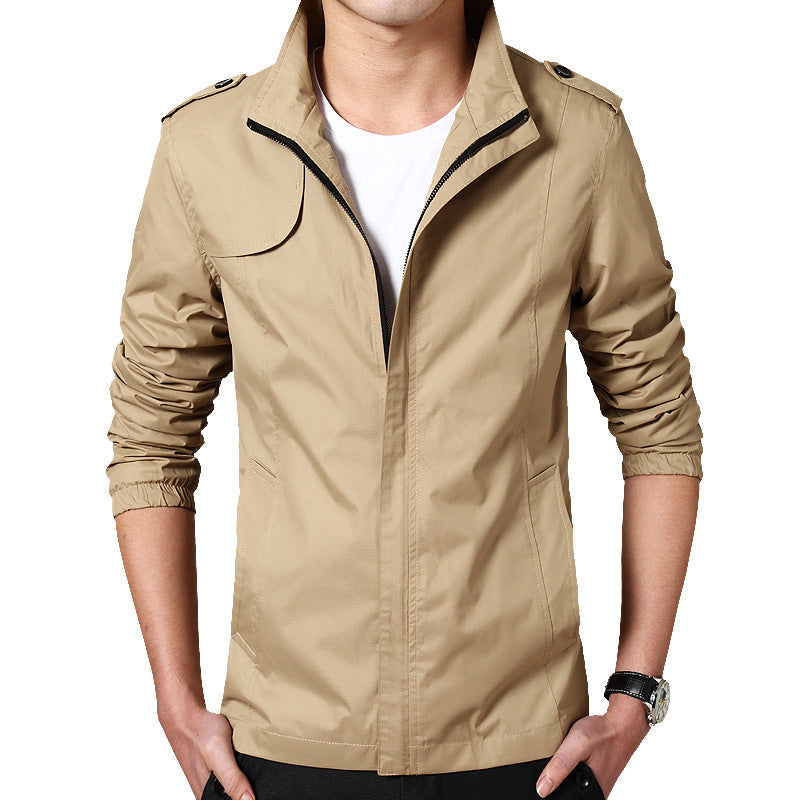 Męska lekka field Blouson w Slim Fit z stójką i Shoulder Flaps