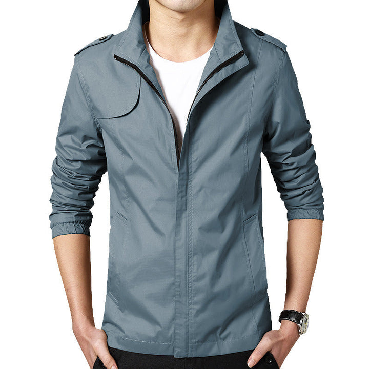 Męska lekka field Blouson w Slim Fit z stójką i Shoulder Flaps