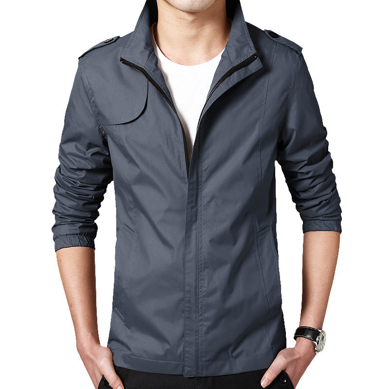 Męska lekka field Blouson w Slim Fit z stójką i Shoulder Flaps