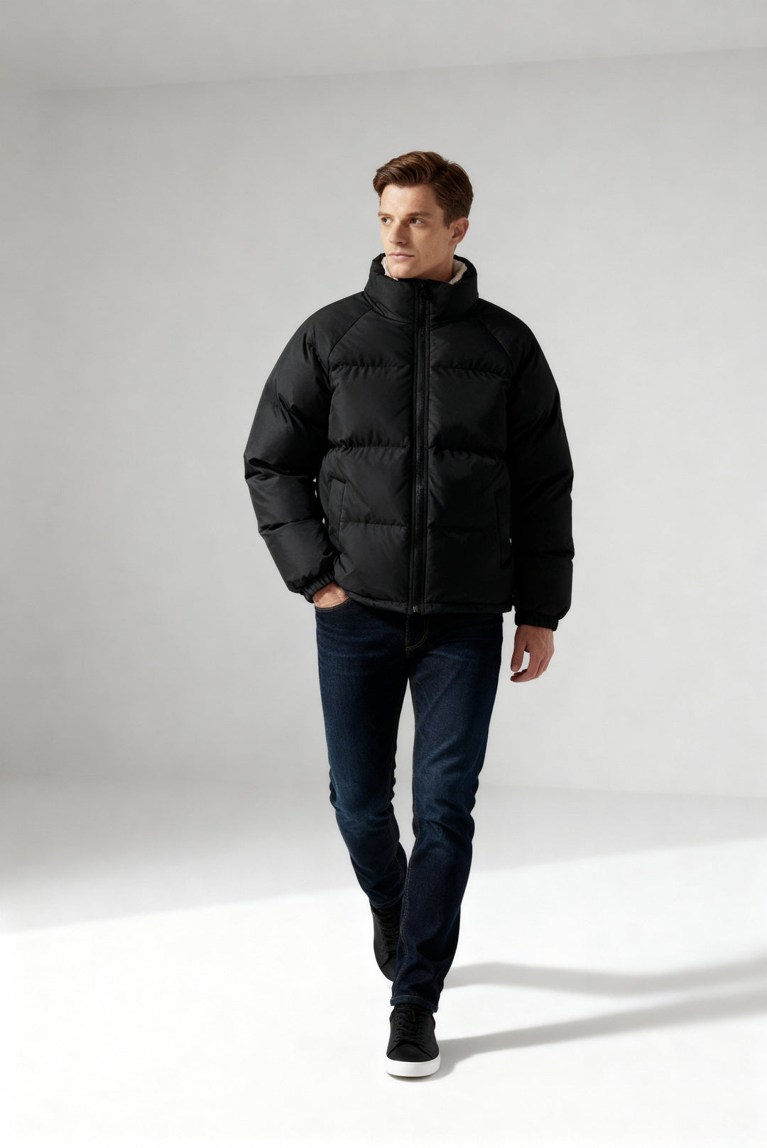 | Fleece-Lined Puffer Kurtka