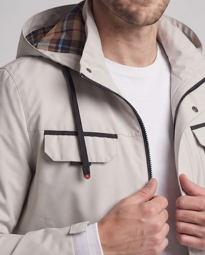 Męska Thermo-field parka z imitacja Fur kapturem i Warmwg teddy fleece Lwwg