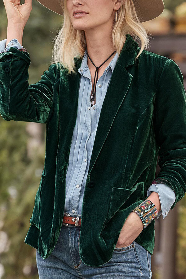 Velvet krótsza Top Small marynarka