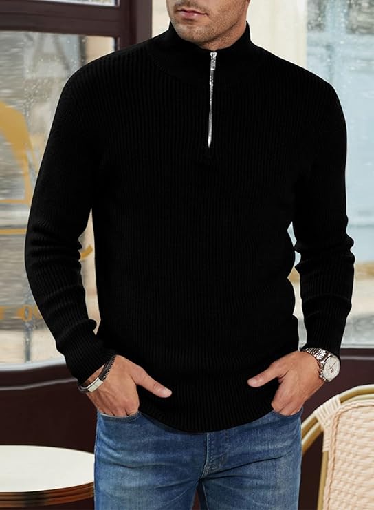 Stylowy Sweter z zamkiem dla Męskie (Włoski fason)