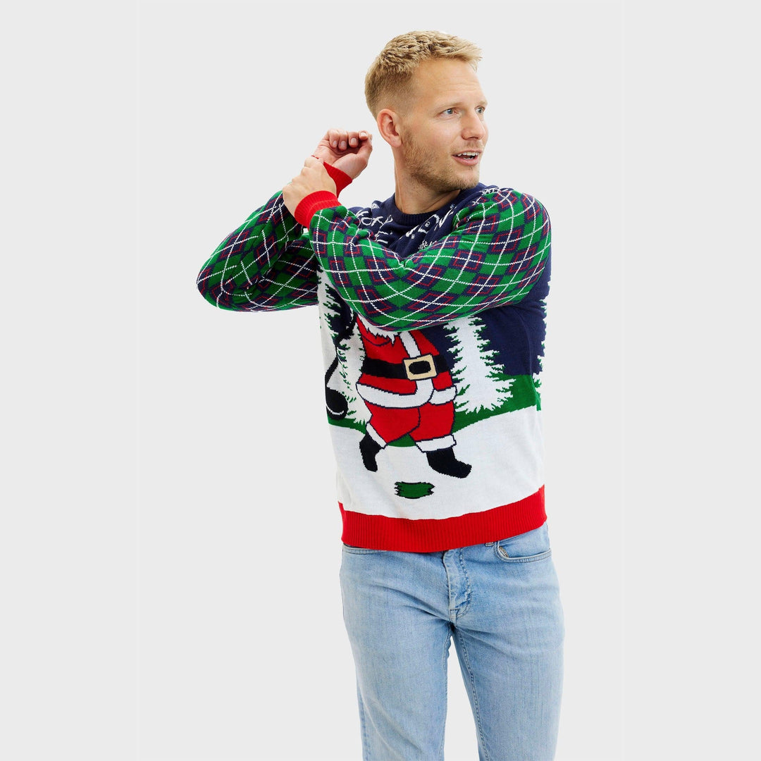 Ho Ho Hole W One Christmas Sweter Męskie