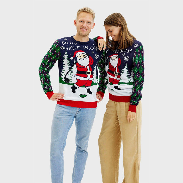 Ho Ho Hole W One Christmas Sweter Męskie