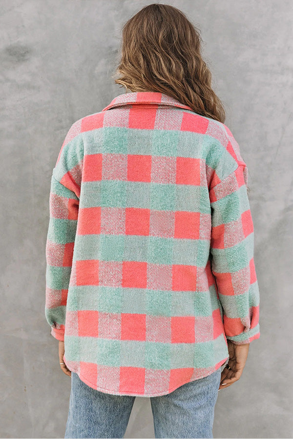 Krata kolor Block casualowo oversize kurtka