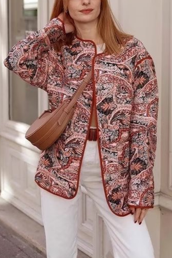Prwt Loose V-Neck kardigan bawełna kurtka