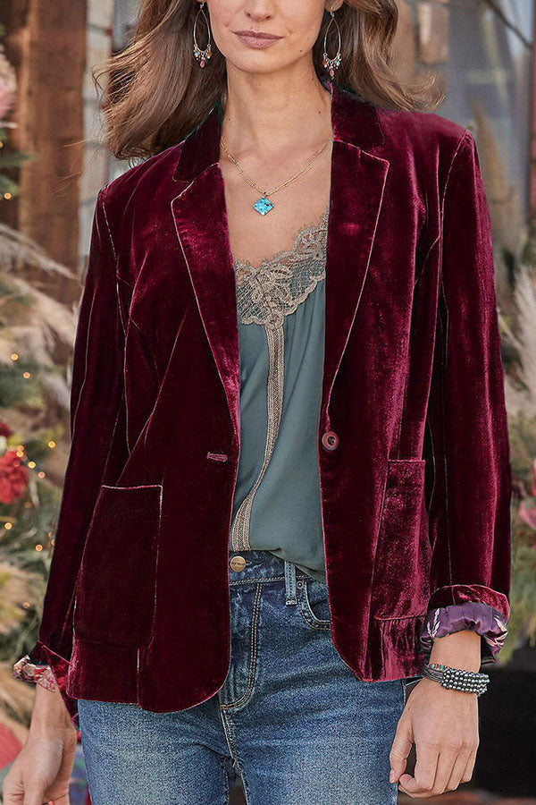 Velvet krótsza Top Small marynarka